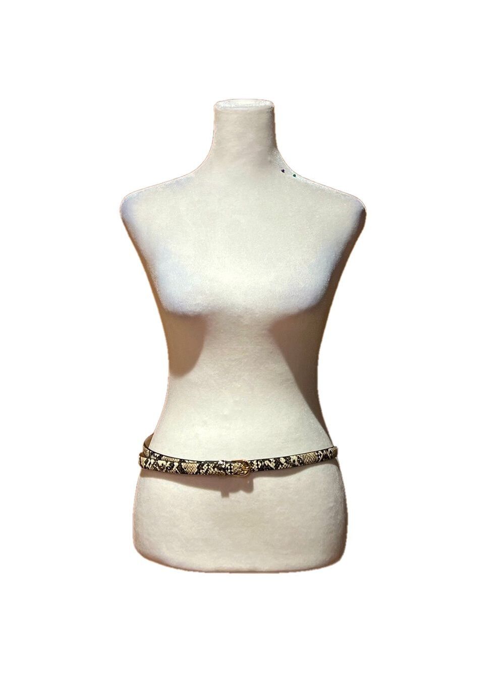 Ann Taylor Reptile Embossed Faux Leather Skinny Belt Medium